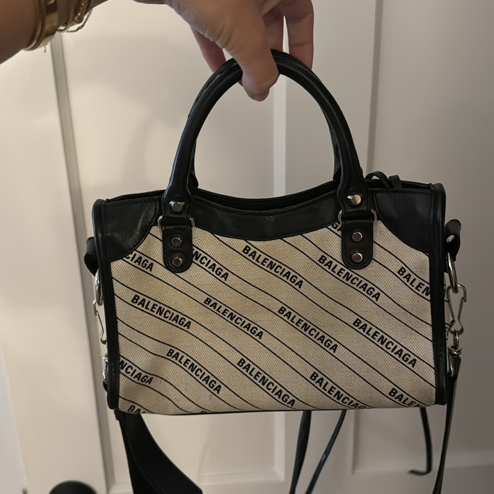 Balenciaga white canvas City bag - Picture 3 of 7